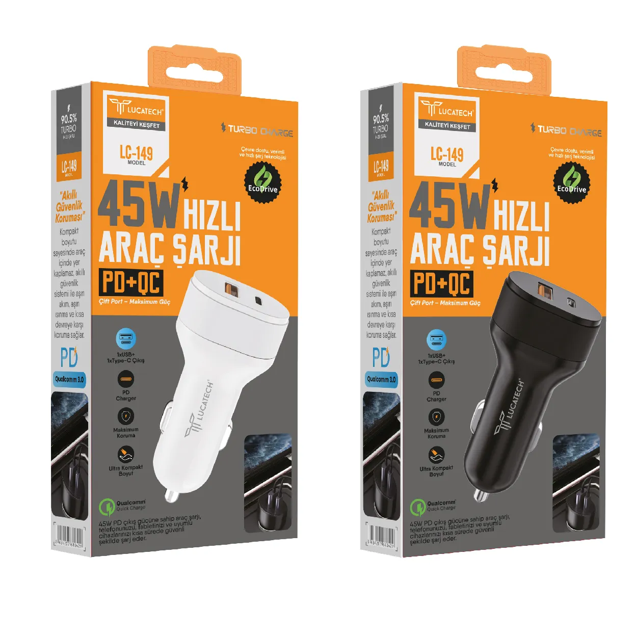 JetResim - LC-149  45W, PD+USB Turbo Araç Şarj Başlığı - 2026-07-26
